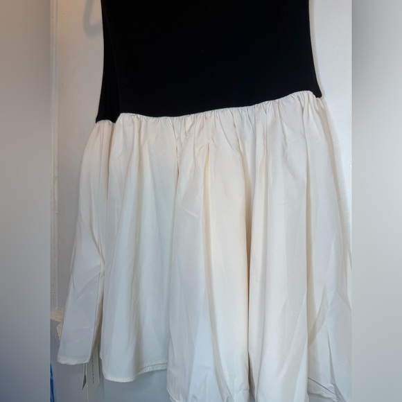 Commense Black & Cream Strapless Mini Dress - Picture 3 of 7